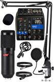 Lastvoice Rec Paket-1 BM800 Mikrofon Phantomlu Mikser Stand Filtre Set